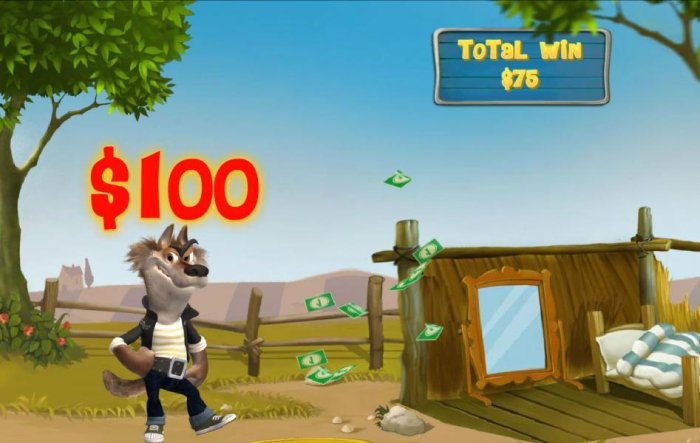 All Online Pokies image of Piggies and the Wolf