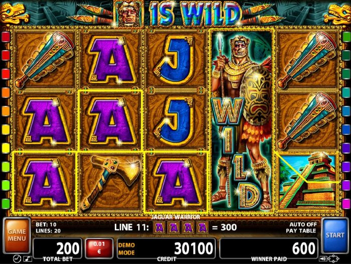 All Online Pokies - Stacked wild triggeres a Four of a Kind.