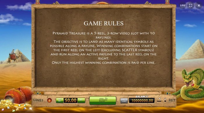 Pyramid Treasure screenshot