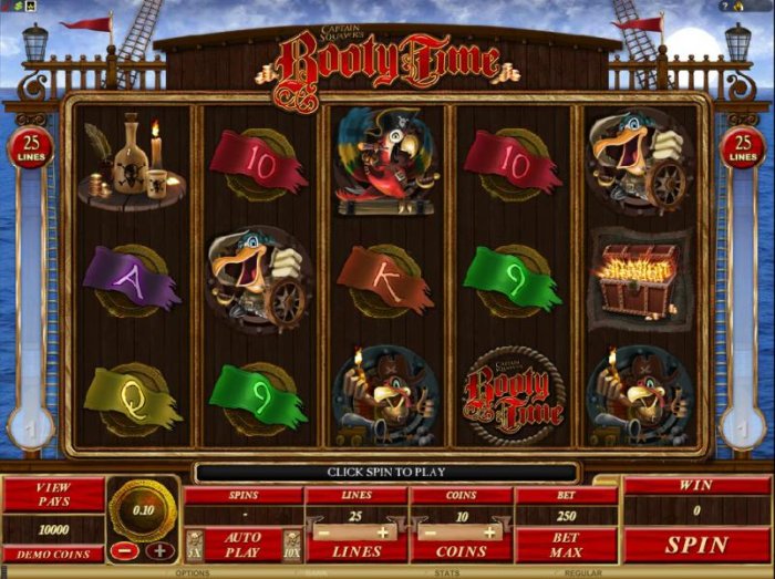 All Online Pokies - main game board featuring 5 reels and 25 paylines