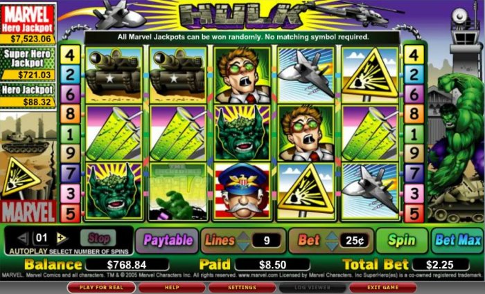 The Hulk by All Online Pokies
