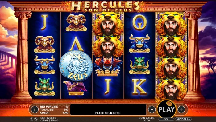 All Online Pokies image of Hercules Son of Zeus