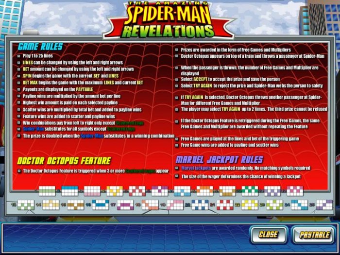 All Online Pokies image of Spider-Man Revelations