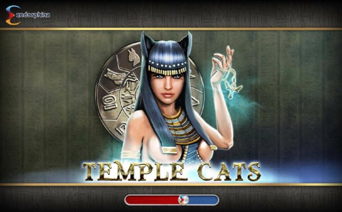 Splash screen - game loading - Based on an Ancient Egyption queen of cats theme. - All Online Pokies