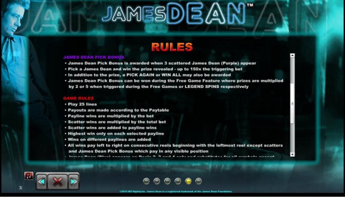 James Dean by All Online Pokies