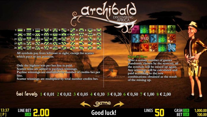 All Online Pokies image of Archibald Discovering Africa