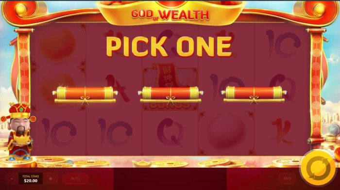 Pick a scroll to reveal a prize reward. by All Online Pokies