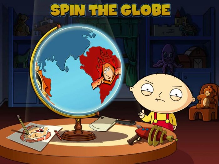 Spin the globe to win a bonus feature to play. by All Online Pokies