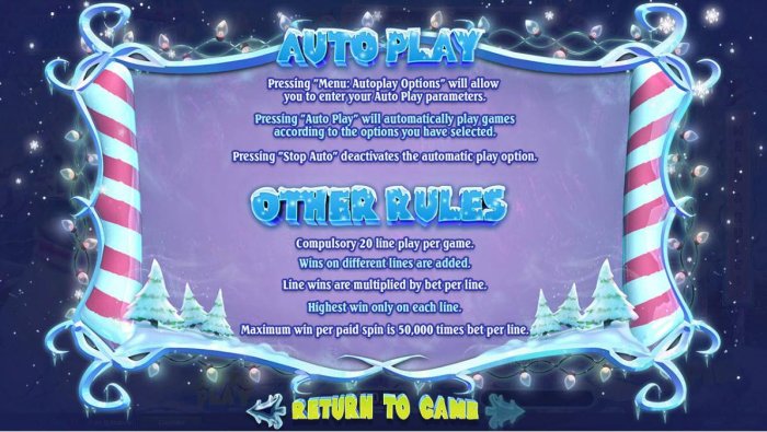General Game Rules - Maximum win per paid spin is 50,000 times bet per line. - All Online Pokies