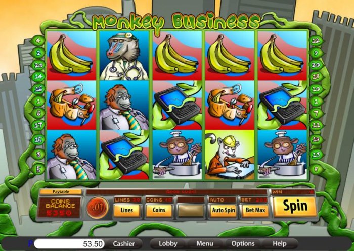 All Online Pokies image of Monkey Business