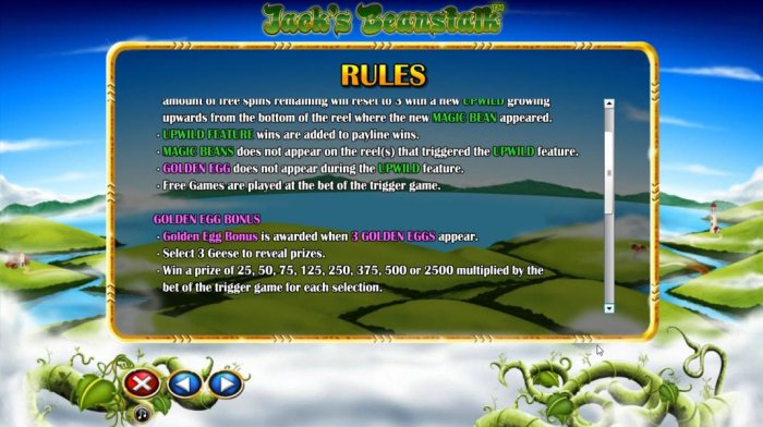 General Game Rules and Golden Egg Bonus Game Rules - All Online Pokies