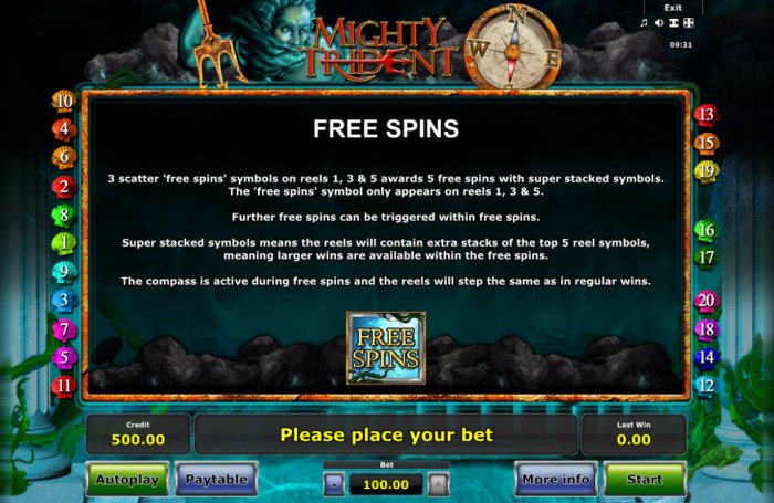 All Online Pokies image of Mighty Trident