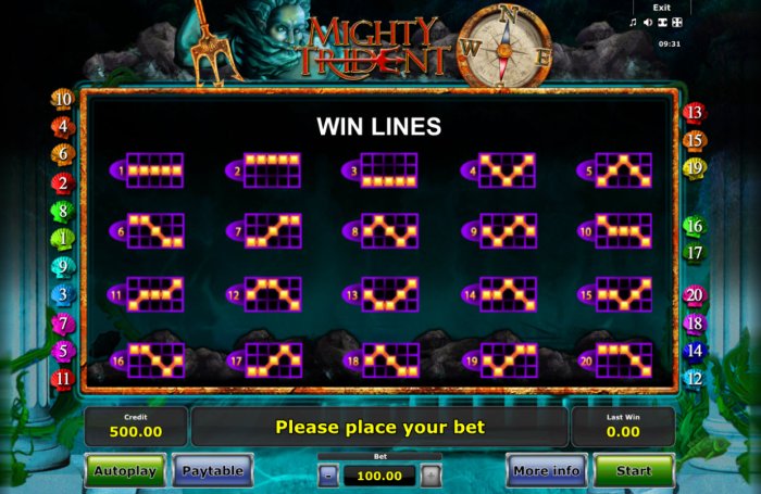 All Online Pokies image of Mighty Trident