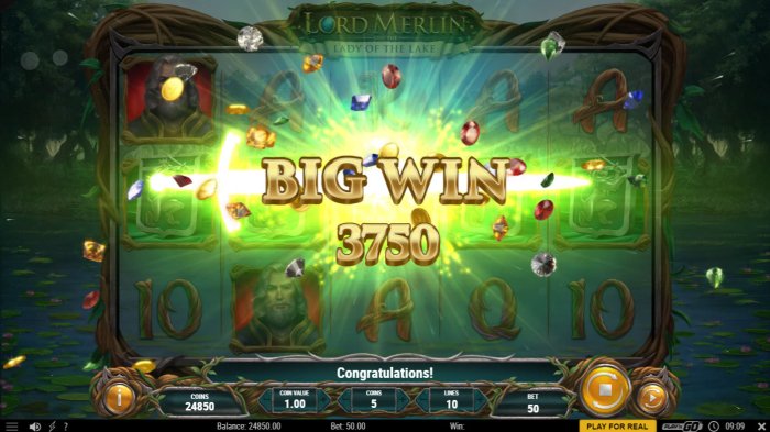 All Online Pokies image of Lord Merlin and the Lady of the Lake