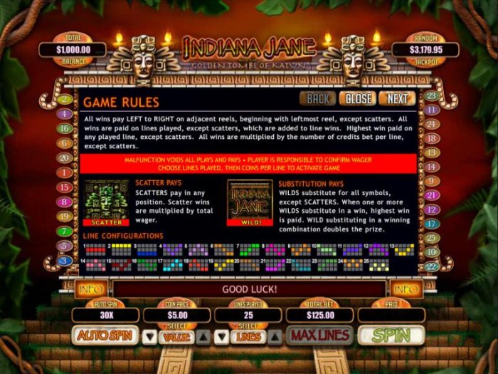All Online Pokies image of Indiana Jane and the Golden Toms of Katun