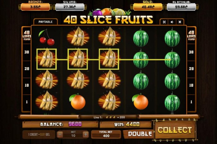 40 Slice Fruits by All Online Pokies