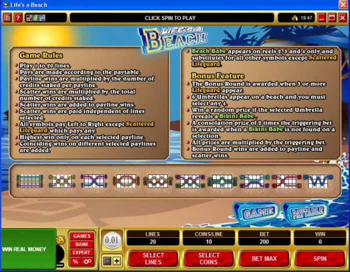 All Online Pokies image of Life's a Beach