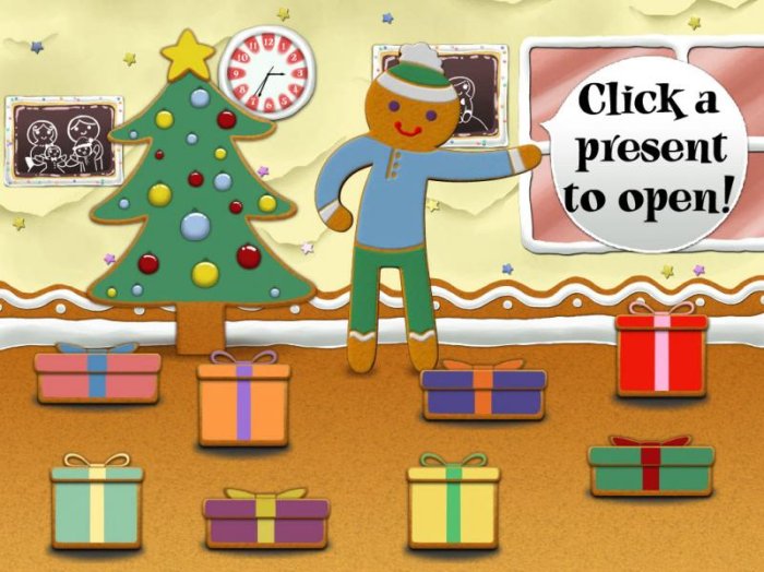 Click a present to open. by All Online Pokies