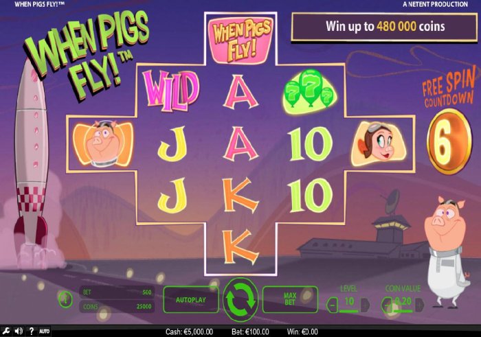 Main game board featuring five reels and 3125 ways to win with a $240,000 max payout - All Online Pokies