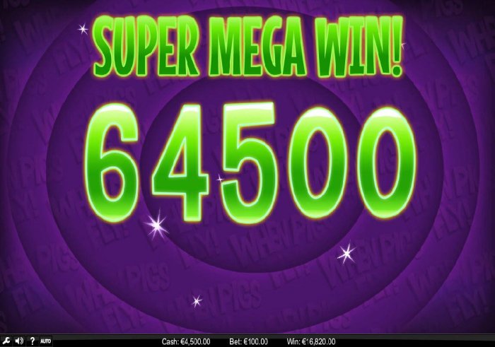 All Online Pokies - A 64500 coin Super Mega Win registered during the Free Games Feature, WOW!
