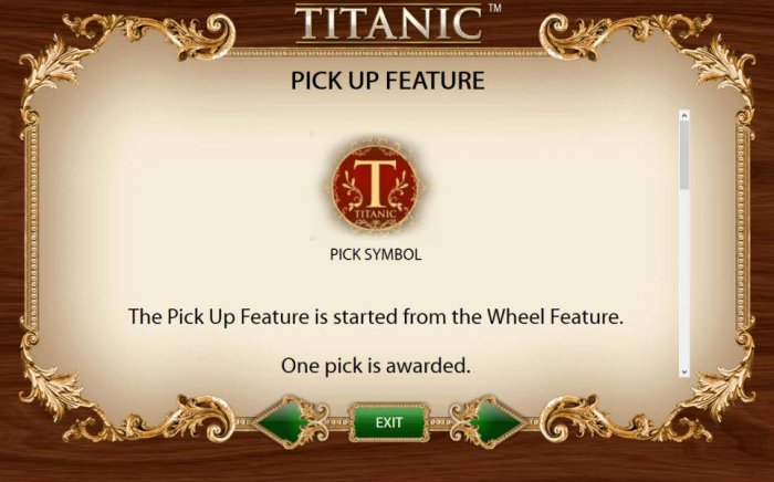Pick Up Feature is started from the Wheel Feature by All Online Pokies