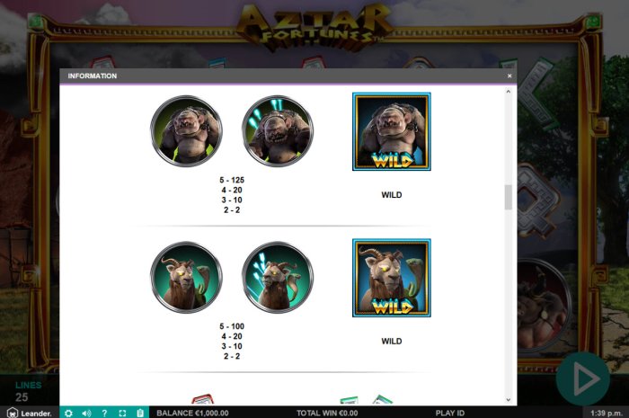 Aztar Fortunes screenshot