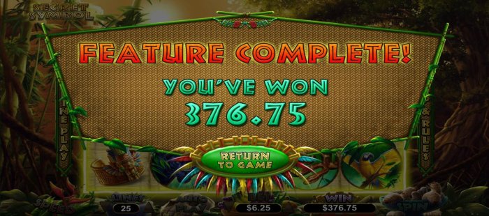 Player is awarded a 376.75 cash prize after completing 10 free spins. by All Online Pokies
