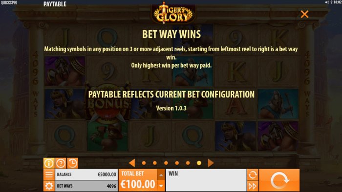 All Online Pokies image of Tiger's Glory