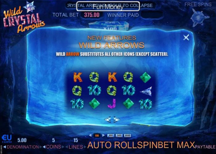 Wild arrow substitutes all other icons except scatter. by All Online Pokies