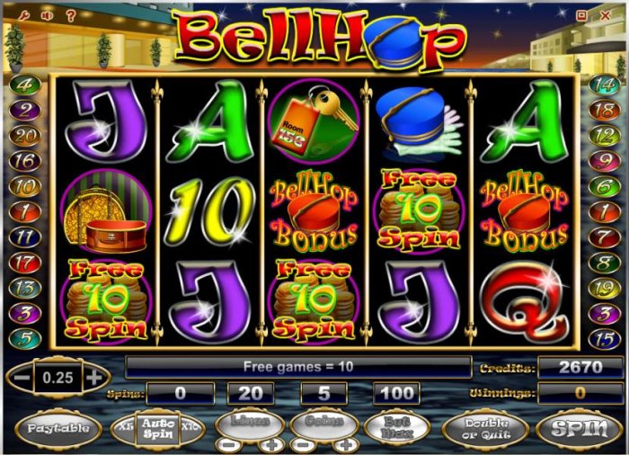 Bell Hop by All Online Pokies