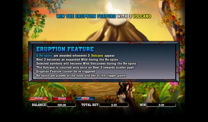 eruption bonus feature rules by All Online Pokies