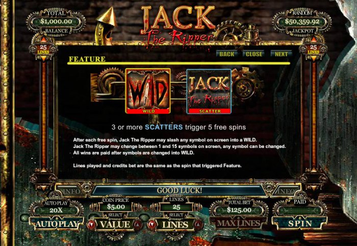 All Online Pokies image of Jack the Ripper