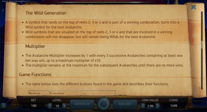 The Wild Generation game rules and Multiplier rules by All Online Pokies