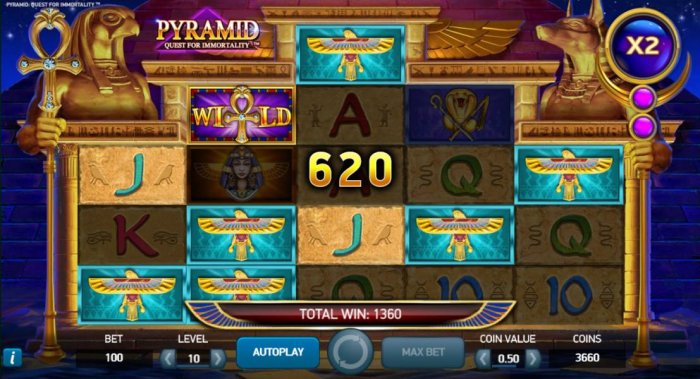 A 620 coin payout added to an already growing jackpot - All Online Pokies