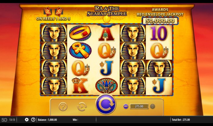 All Online Pokies image of Ra & The Scarab Temple