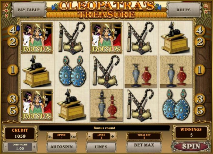 Cleopatra's Treasure by All Online Pokies