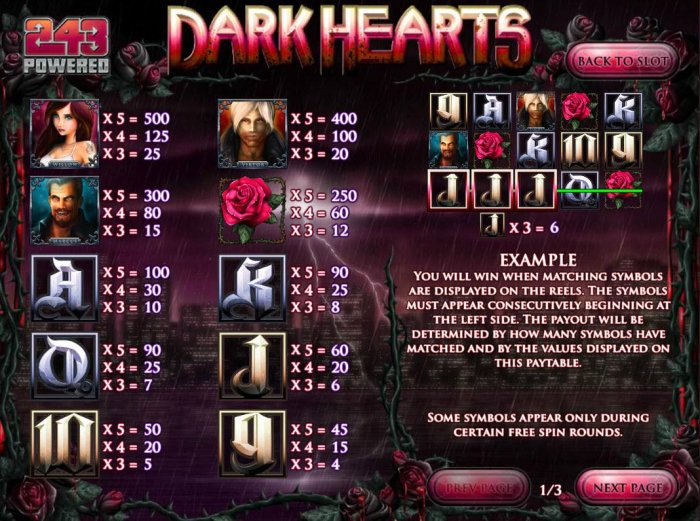 Dark Hearts by All Online Pokies
