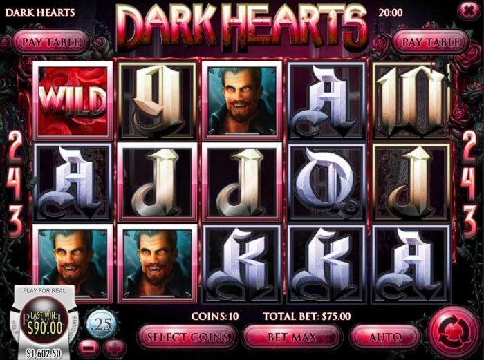 All Online Pokies image of Dark Hearts
