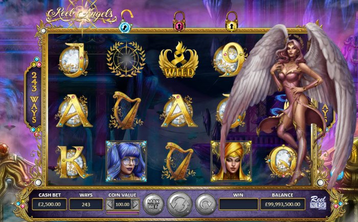 Pink Angel feature triggered by All Online Pokies