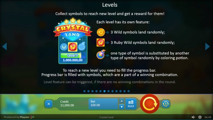 Crystal Land by All Online Pokies