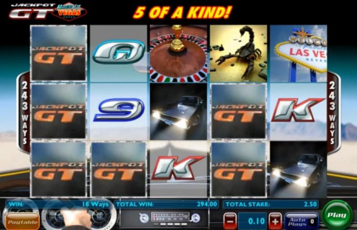 Jackpot GT Race to Vegas by All Online Pokies