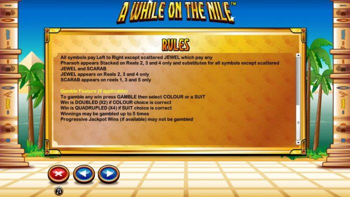 General Game Rules - Gamble Feature - All Online Pokies