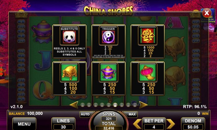 All Online Pokies image of China Shores
