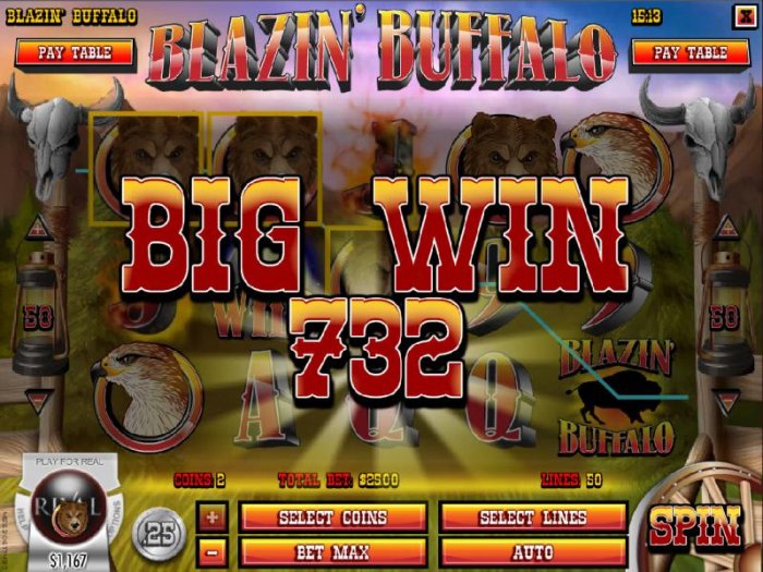 A four of a kind leads to a 732 coin big payout by All Online Pokies