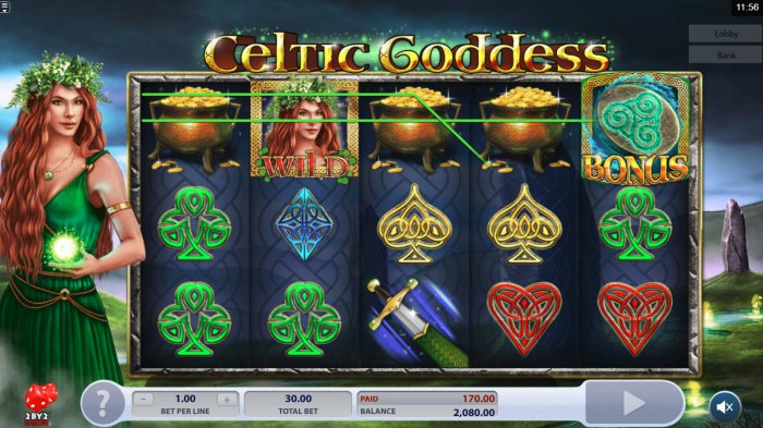 All Online Pokies image of Celtic Goddess