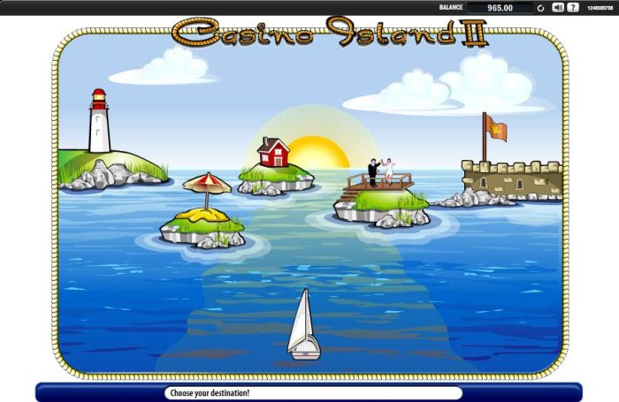 Boat Trip Bonus Game - Select a destination to earn a prize. Watch out for the rocks that can popup at any moment or location along your way. - All Online Pokies