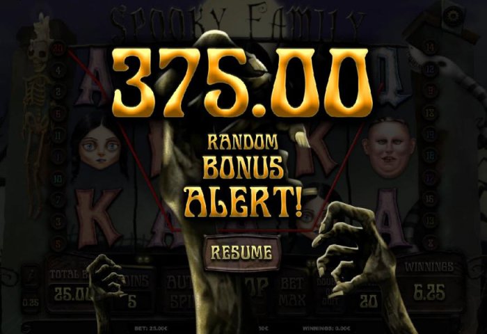 All Online Pokies - Random Bonus awards a $375 payout