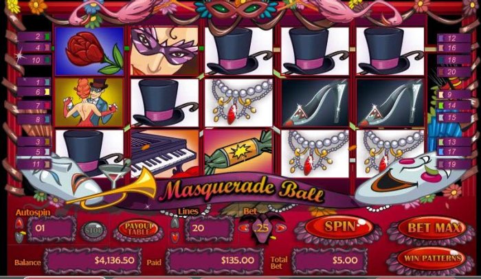 All Online Pokies image of Masquerade Ball