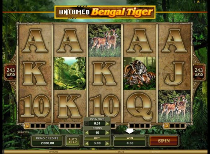 All Online Pokies image of Untamed Bengal Tiger