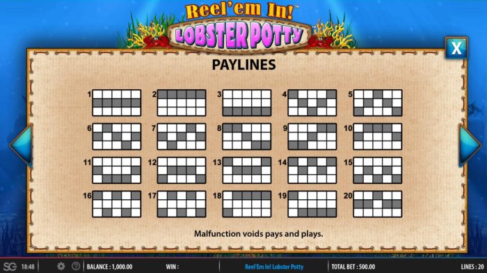 Paylines 1-20 - All Online Pokies